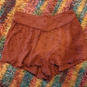 Rust orange American eagle shorts